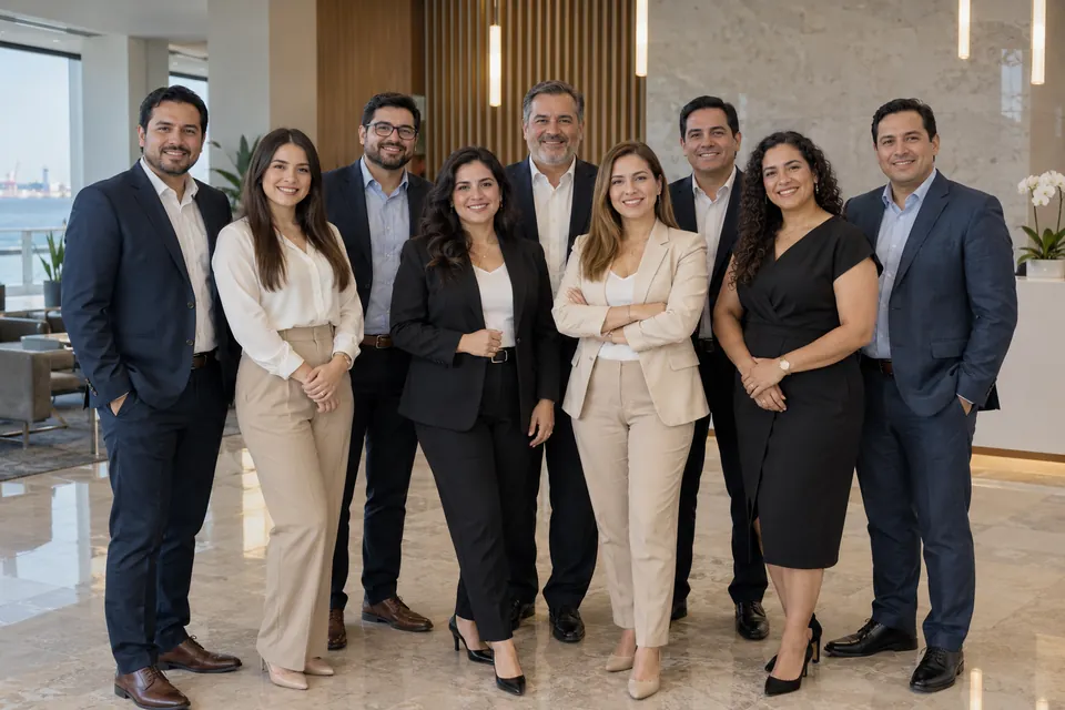 Una fotografía organizada de equipo